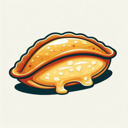 Pancakes in the form of a nut, vector illustration.のイラスト素材