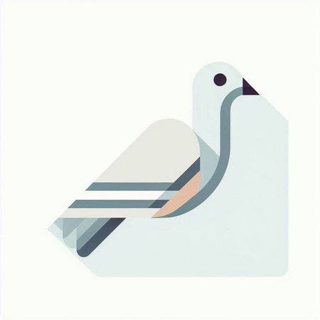 Vector illustration of a dove in a shopping bag. Flat design.のイラスト素材