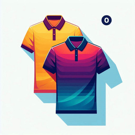 colorful polo shirt design, vector illustration eps10 graphicのイラスト素材