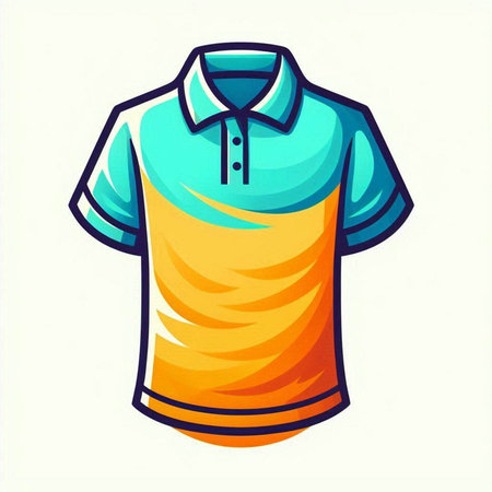 Vector illustration of a polo shirt isolated on a white background.のイラスト素材