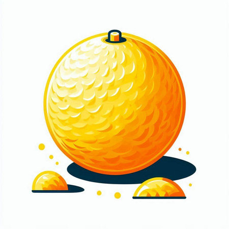 Golf ball isolated on white background. Vector illustration in cartoon style.のイラスト素材