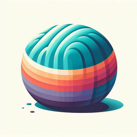 abstract vector illustration of a 3d ball in a retro styleのイラスト素材