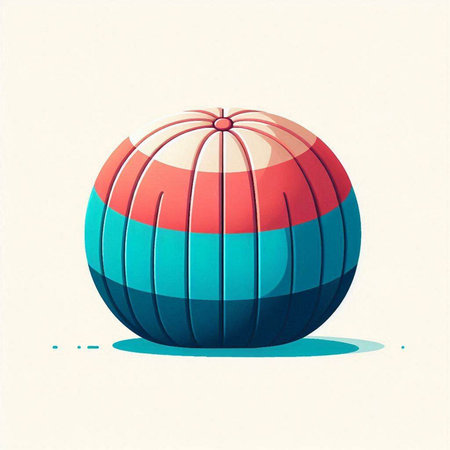 Beach ball in retro style. Vector illustration. EPS 10.のイラスト素材