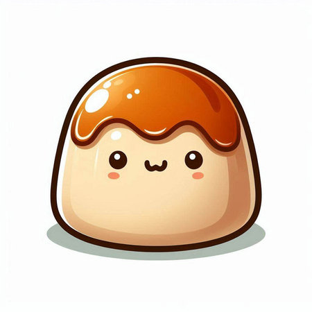 Illustration of a cute chocolate candy isolated on a white background.のイラスト素材