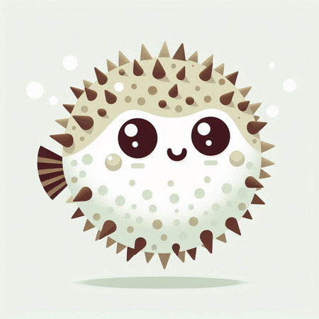 Funny hedgehog with eyes and mouth. Vector illustration. Eps 10のイラスト素材