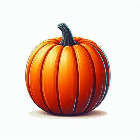 Pumpkin. Vector illustration on a white background. Isolated.のイラスト素材