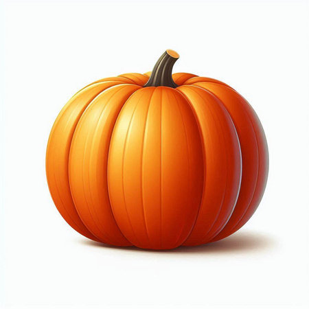 Pumpkin isolated on white background. 3d render illustration.のイラスト素材