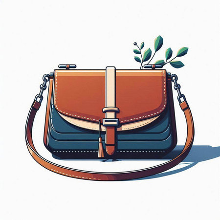 Handbag on a white background. Vector illustration of a bag.のイラスト素材