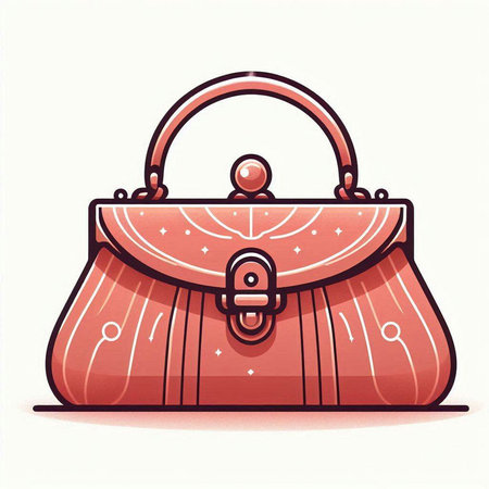 Illustration of a handbag isolated on a white background - vectorのイラスト素材