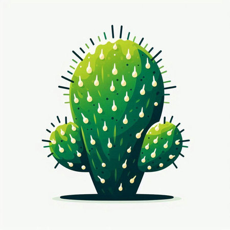Cactus vector illustration. Cactus isolated on a white background.のイラスト素材
