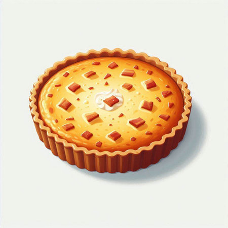 Illustration of a piece of apple pie on a white background.のイラスト素材