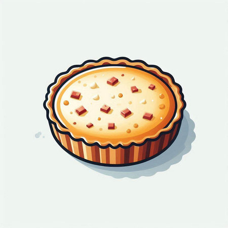 Illustration of a pie on a white background. Vector illustration.のイラスト素材
