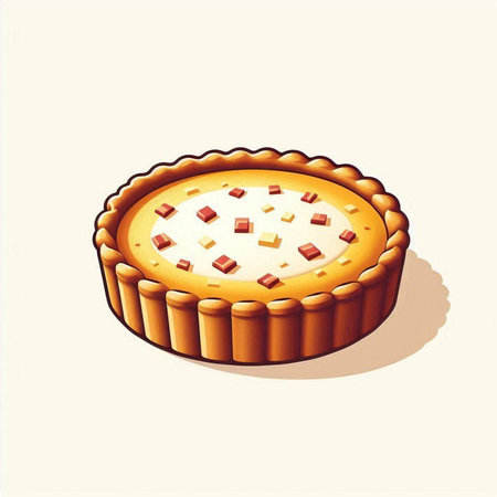 Illustration of a pie on a white background. Vector illustration.のイラスト素材
