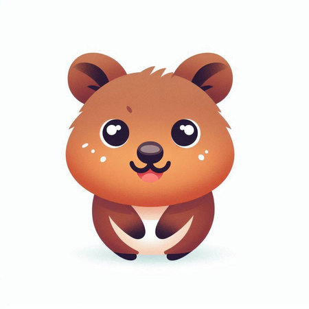 Cute cartoon hamster isolated on white background. Vector illustration.のイラスト素材