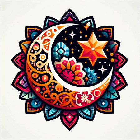 Ornament beautiful card with mandala. Geometric circle element made in vectorのイラスト素材