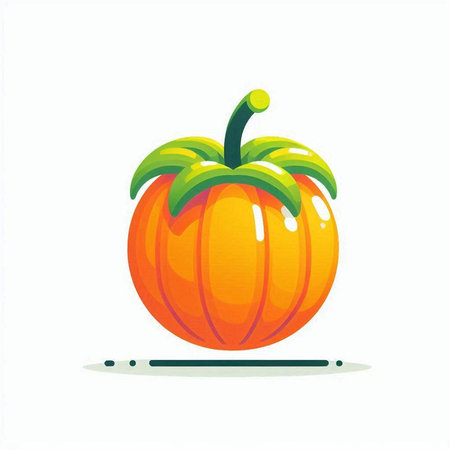 pumpkin on white background, vector illustration, eps10のイラスト素材