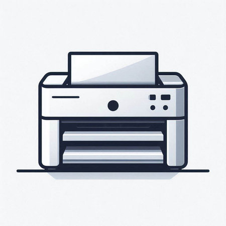 Printer icon on a white background. Vector illustration. Eps 10のイラスト素材