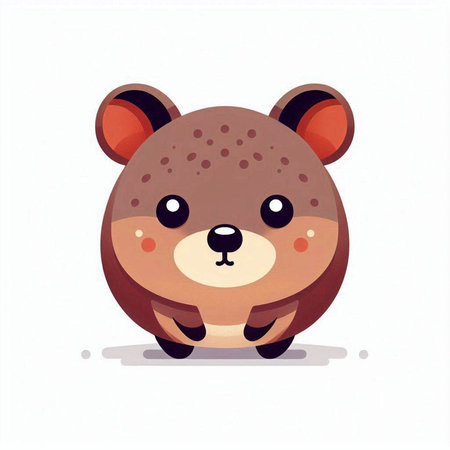 Cute little hamster cartoon character. Vector illustration isolated on white background.のイラスト素材