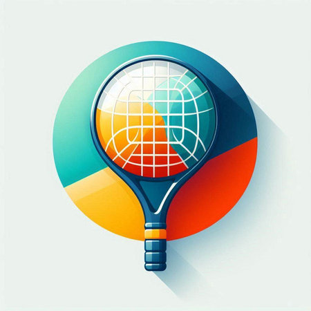 Tennis racket and ball icon. Vector illustration. Eps 10.のイラスト素材