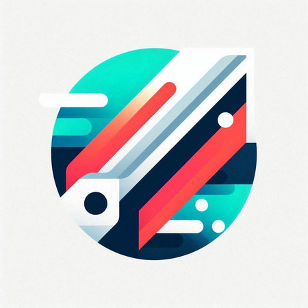 Abstract colorful geometric composition. Vector illustration for your design. Eps10のイラスト素材