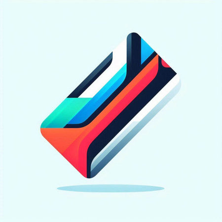 Colorful 3d geometric icon. Vector illustration. Eps 10.のイラスト素材