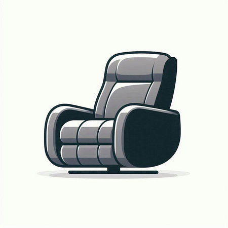 Armchair isolated on the white background. Vector illustration. Eps 10.のイラスト素材