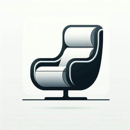Comfortable armchair icon. Modern design style. Vector illustration.のイラスト素材