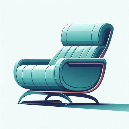 Modern armchair on white background. 3d render. Vector illustration.のイラスト素材