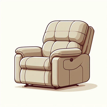 Armchair isolated on a white background. Vector illustration of armchair.のイラスト素材