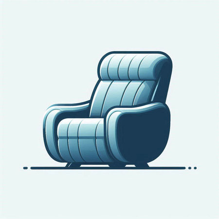 Comfortable armchair in flat style. Isolated vector illustration.のイラスト素材