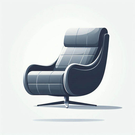 Comfortable modern armchair for your design. Vector Illustration.のイラスト素材