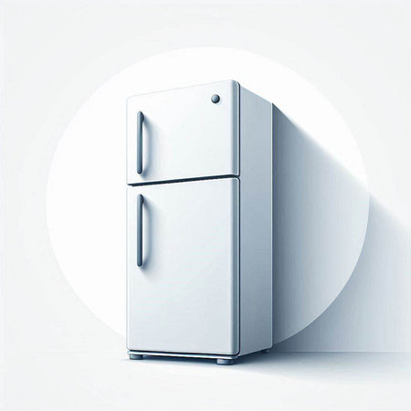 Refrigerator. Refrigerator on a white background. Vector illustrationのイラスト素材