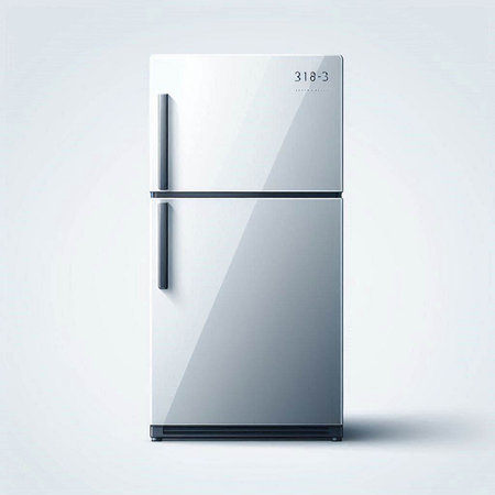 Refrigerator. Refrigerator on a white background. Vector illustration.のイラスト素材
