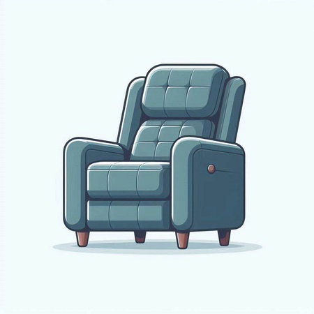 Comfortable armchair isolated on a white background. Vector illustration.のイラスト素材