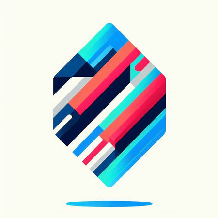 Abstract colorful geometric shape on white background. Vector illustration for your designのイラスト素材