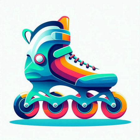 roller skate isolated on the white background. vector illustration. EPS 10のイラスト素材