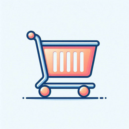 Shopping cart icon. Shopping cart icon in flat style. Vector illustration.のイラスト素材