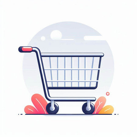 Shopping cart icon in flat style. Shopping cart vector illustration.のイラスト素材