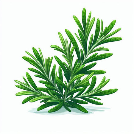 Rosemary vector illustration isolated on white background. Rosemary herb.のイラスト素材