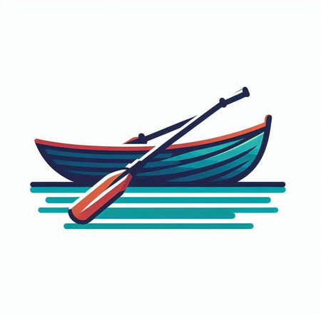 Fishing boat icon. Vector illustration in flat style. Isolated on white background.のイラスト素材