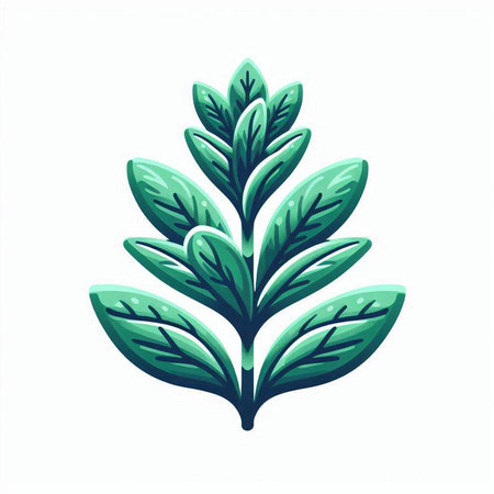 Green leaf icon isolated on white background. Vector illustration. Eps 10.のイラスト素材