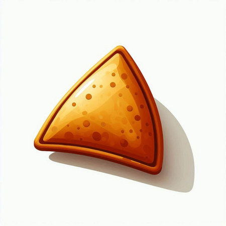 Illustration of a delicious and delicious triangle cookie on a white backgroundのイラスト素材