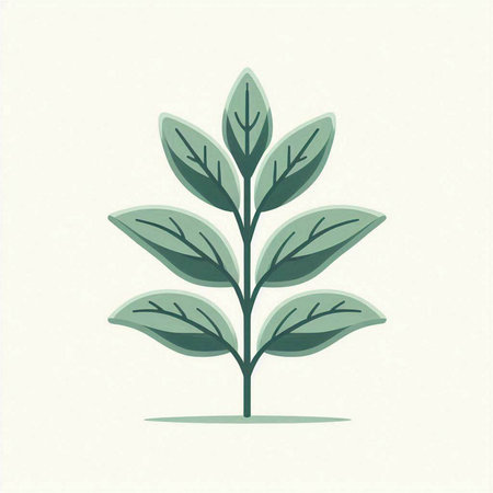 Green leaf icon on white background. Vector illustration for your design.のイラスト素材