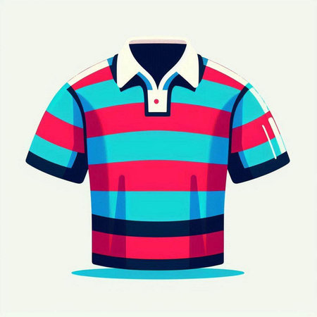 Colorful polo shirt isolated on white background. Vector illustration.のイラスト素材
