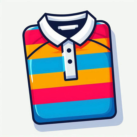 Colorful polo shirt on a white background. Vector illustration.のイラスト素材
