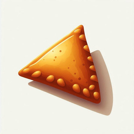 Illustration of a slice of cheese pie on a white background.のイラスト素材