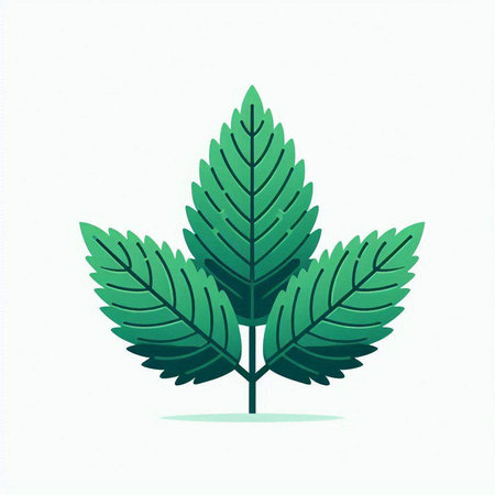 Cannabis leaf icon on white background. Isolated vector illustration.のイラスト素材