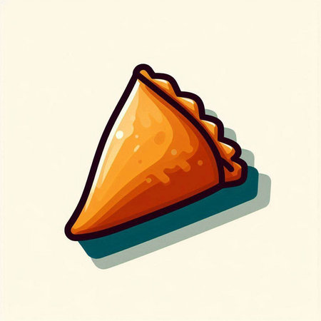 Fried dumplings. Vector illustration of a dumpling.のイラスト素材