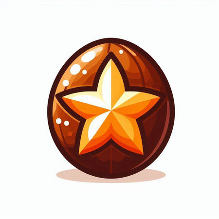 Star fruit icon isolated on white background. Vector illustration. Eps 10.のイラスト素材
