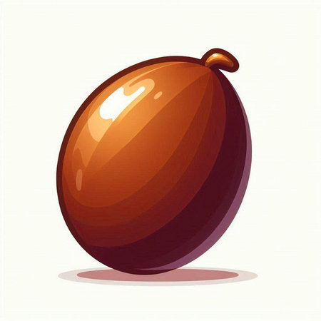 Illustration of a plum on a white background. Vector illustration.のイラスト素材